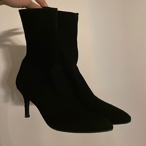 Stuart Weitzman Black Sock Booties